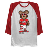 NUPE Football Bear Baseball T-Shirt